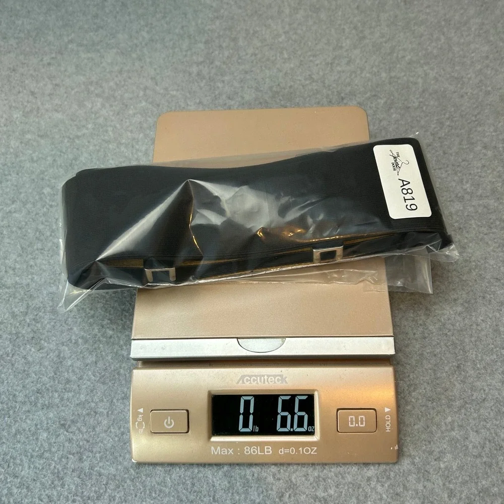 WCM New York Womens‎ Black Wide Belt Elastic Silver Buckle Statement Size L / XL